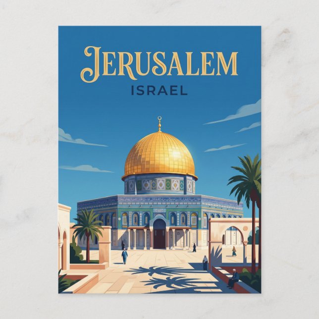 Klippornas kupol Israel Vykort (Framsida)