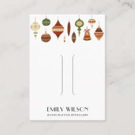 KLIPPSKORT FÖR RETRO CHRISTMAS ORNATION HAIR CLIP- VISITKORT