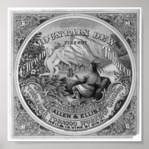 Klippt bergdaggbra tugga tobak, 1872 poster