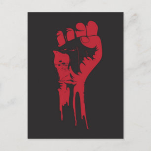 klippt fist vykort