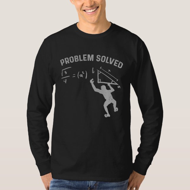 Klipptränare Problem löst Klättring T Shirt (Framsida)