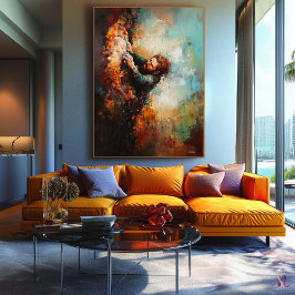 Klipptränarens konst - Abstrakt äventyrsidrott Canvastryck