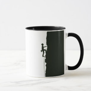 Klippträningsbergsklättrare Siluett Mugg