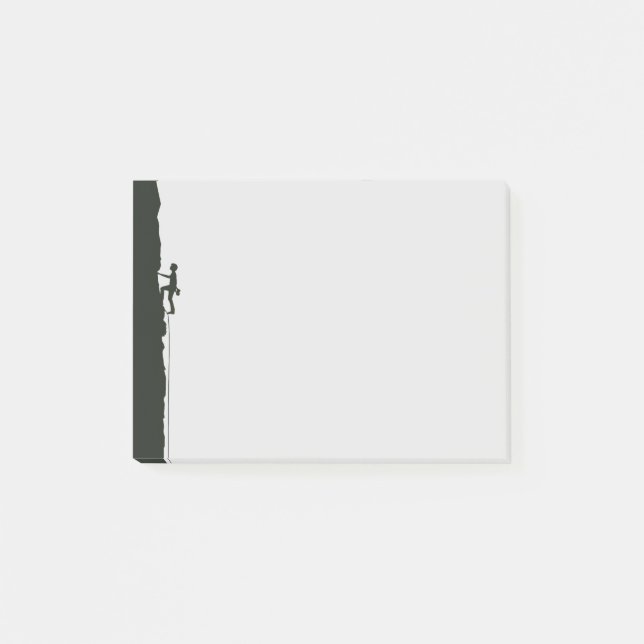 Klippträningsbergsklättrare Siluett Post-it Block (Framsida)