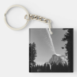 Klippvägg Moln Yosemite Himmel Svart och Vitt Foto