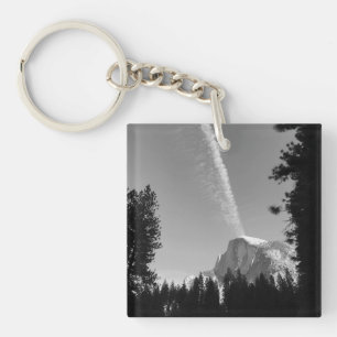 Klippvägg Moln Yosemite Himmel Svart och Vitt Foto