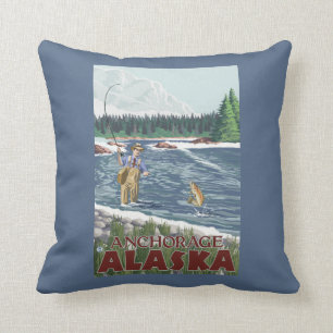 Klipsk fiskare - ankring, Alaska Kudde