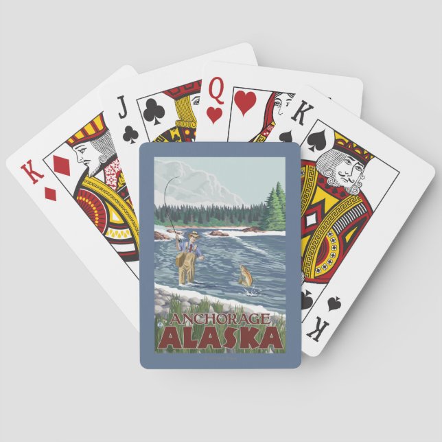 Klipsk fiskare - ankring, Alaska Spel Kort (Baksidan)