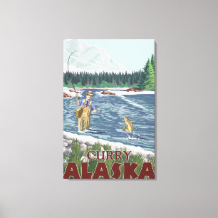 Klipsk fiskare - curry, Alaska Canvastryck