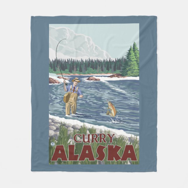 Klipsk fiskare - curry, Alaska Fleecefilt (Framsidan)