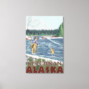 Klipsk fiskare - Ketchikan, Alaska Canvastryck