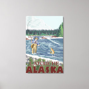 Klipsk fiskare - Latouche, Alaska Canvastryck