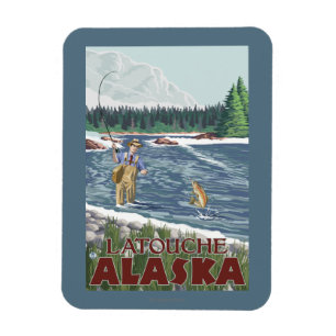Klipsk fiskare - Latouche, Alaska Magnet