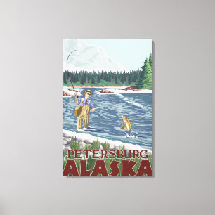 Klipsk fiskare - Petersburg, Alaska Canvastryck