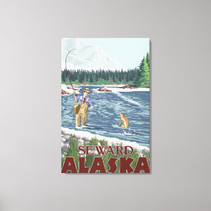 Klipsk fiskare - Seward, Alaska Canvastryck