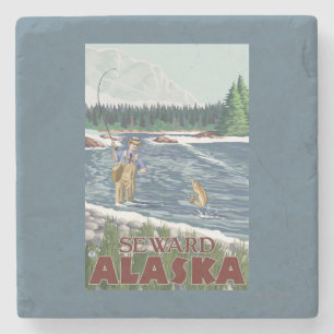 Klipsk fiskare - Seward, Alaska Underlägg Sten