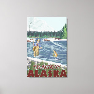 Klipsk fiskare - Skagway, Alaska Canvastryck