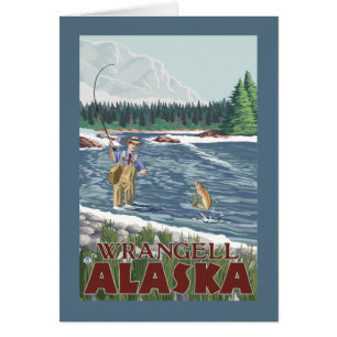 Klipsk fiskare - Wrangell, Alaska Hälsningskort