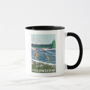 Klipsk fiskare - Yellowstone nationalpark Mugg