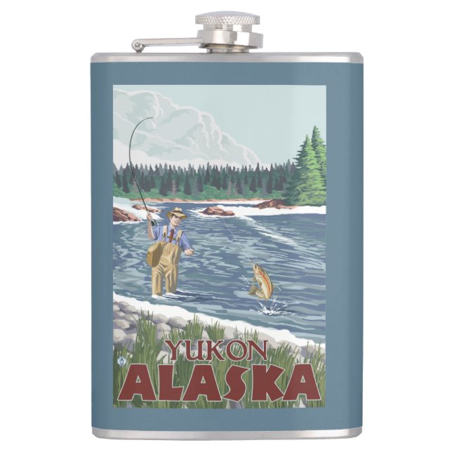 Klipsk fiskare - Yukon, Alaska Fickplunta (Framsidan)