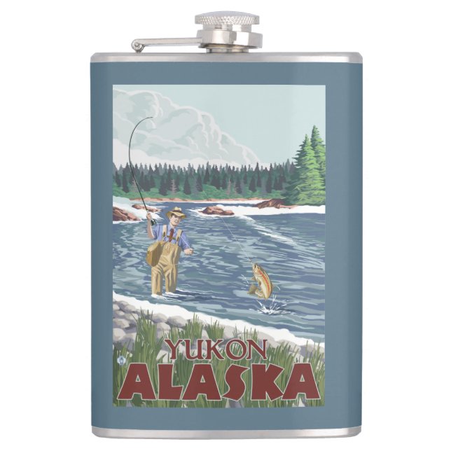 Klipsk fiskare - Yukon, Alaska Fickplunta (Framsidan)