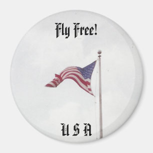 Klipsk fri USA flagga - magnet