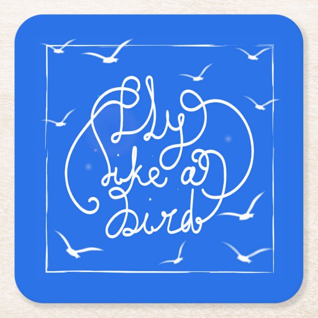 Klipsk något liknande en fågel underlägg papper kvadrat (Framsidan)