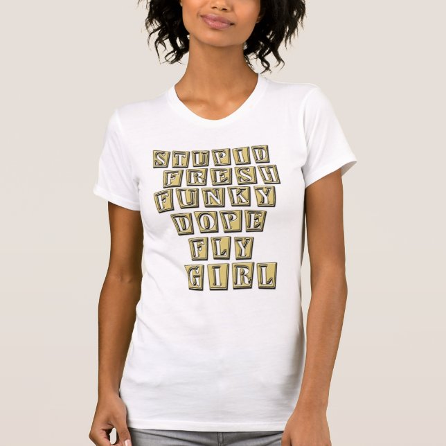 Klipsk skjorta för flickaHIP HOP t Shirt (Framsida)