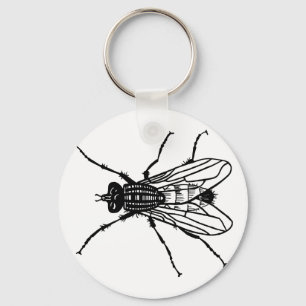 Klipsk teckning - insekten, plåga, flyger nyckelring