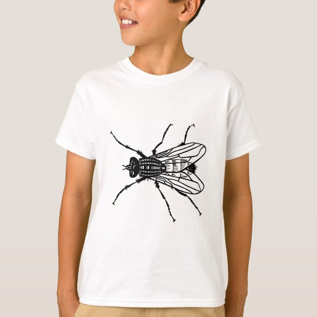 Klipsk teckning - insekten, plåga, flyger tee shirt (Framsida)
