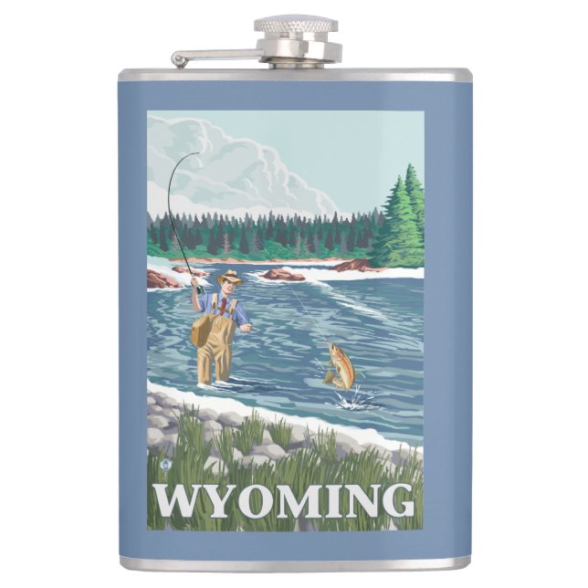 Klipska FishermanWyomingVintage reser affischen Fickplunta (Framsidan)