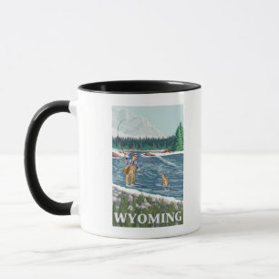 Klipska FishermanWyomingVintage reser affischen Mugg