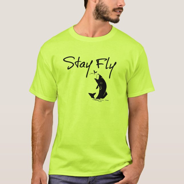 Klipskt roligt fiske för stag t-shirt (Framsida)