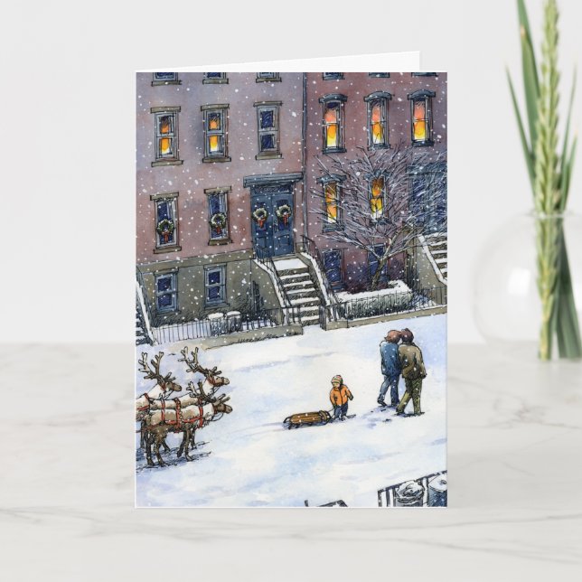 "Klirr-Skrällande" julkort Helgkort (Framsida)