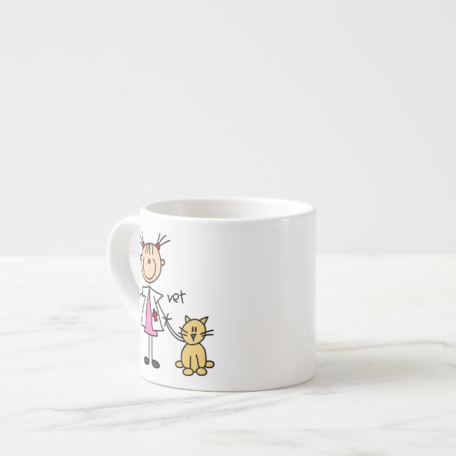 Klisteckning av veterinär espressomugg (Framsida vänster)