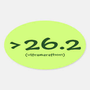 >klistermärke 26,2 (för ultramarathon) ovalt klistermärke