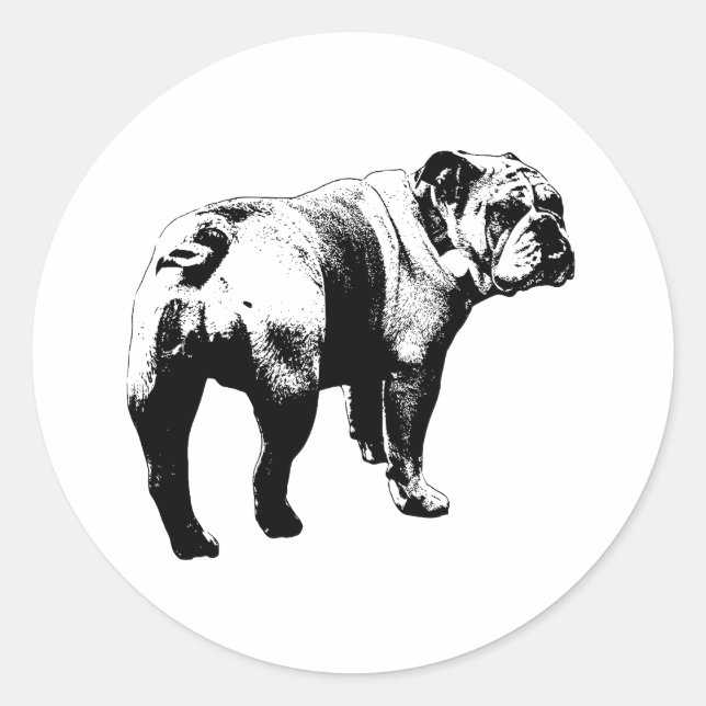 Klistermärke Bulldog, Ren Snitt (Framsida)