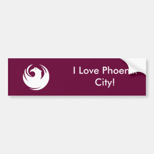 Klistermärke Flagga för Phoenix City, Arizona