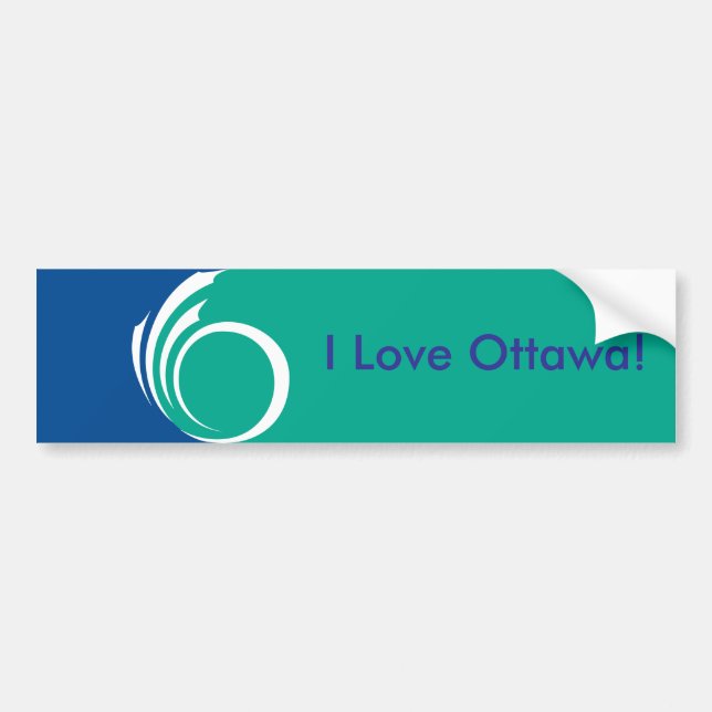Klistermärke Flagga Ottawa, Kanada (Framsidan)