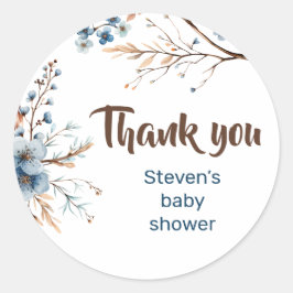 Klistermärke för babydusch i tuggummi