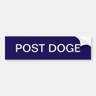 Klistermärke för baklucka DOGE (djupblå/vit)