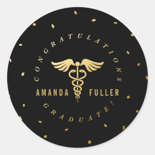 Klistermärke för Caduceusstudentfestdekoration