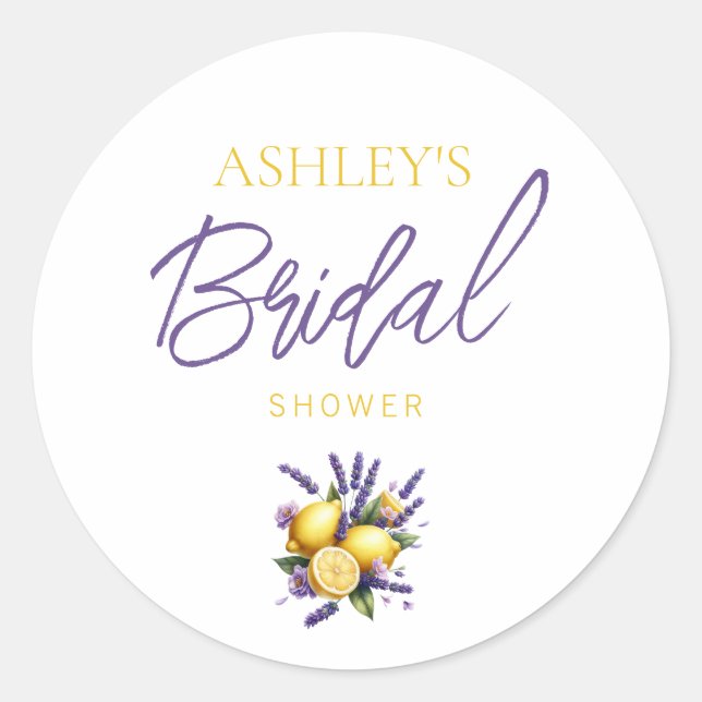 Klistermärke för citronlavendelpresent (Framsida)