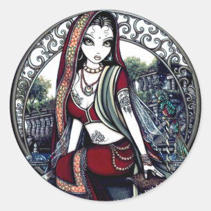 Klistermärke för fe för Ayanna magdansösträdg
