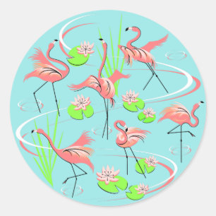 Klistermärke för FlamingoFandangorunda