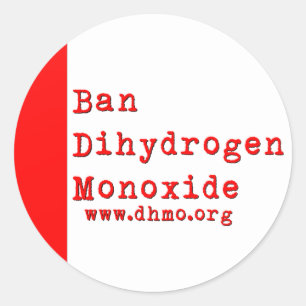 Klistermärke för förbudDihydrogenMonoxide
