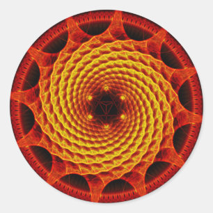 Klistermärke för Fractal Merkaba för spiral