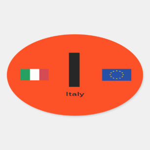 Klistermärke för ItalienEuro-Stil Oval