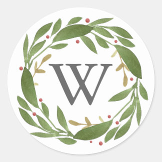 Klistermärke för jul för vinterSprigs Monogrammed