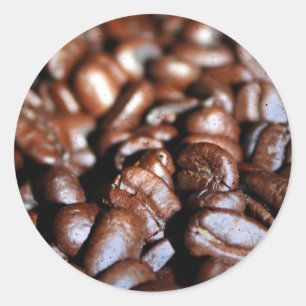Klistermärke för kaffebönarunda